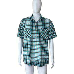 Chaps Denim Men's XL Plaid Short Sleeve Button-Up Shirt Multicolor